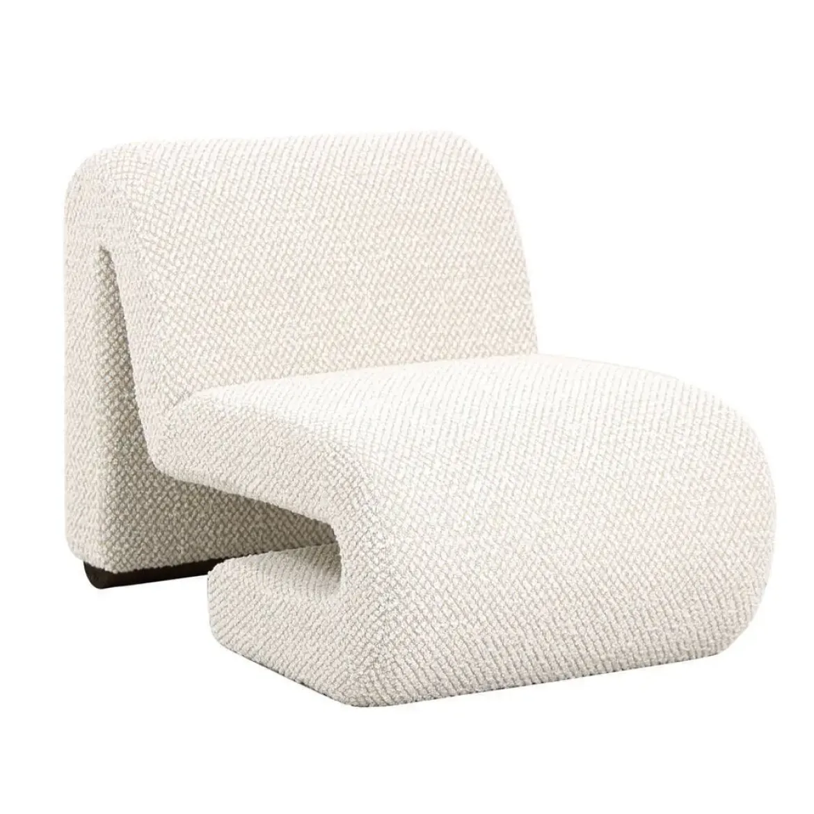 Sillón Beige Tapizado en Suave Poliéster Sobre Estructura de Madera Chapada 29-44