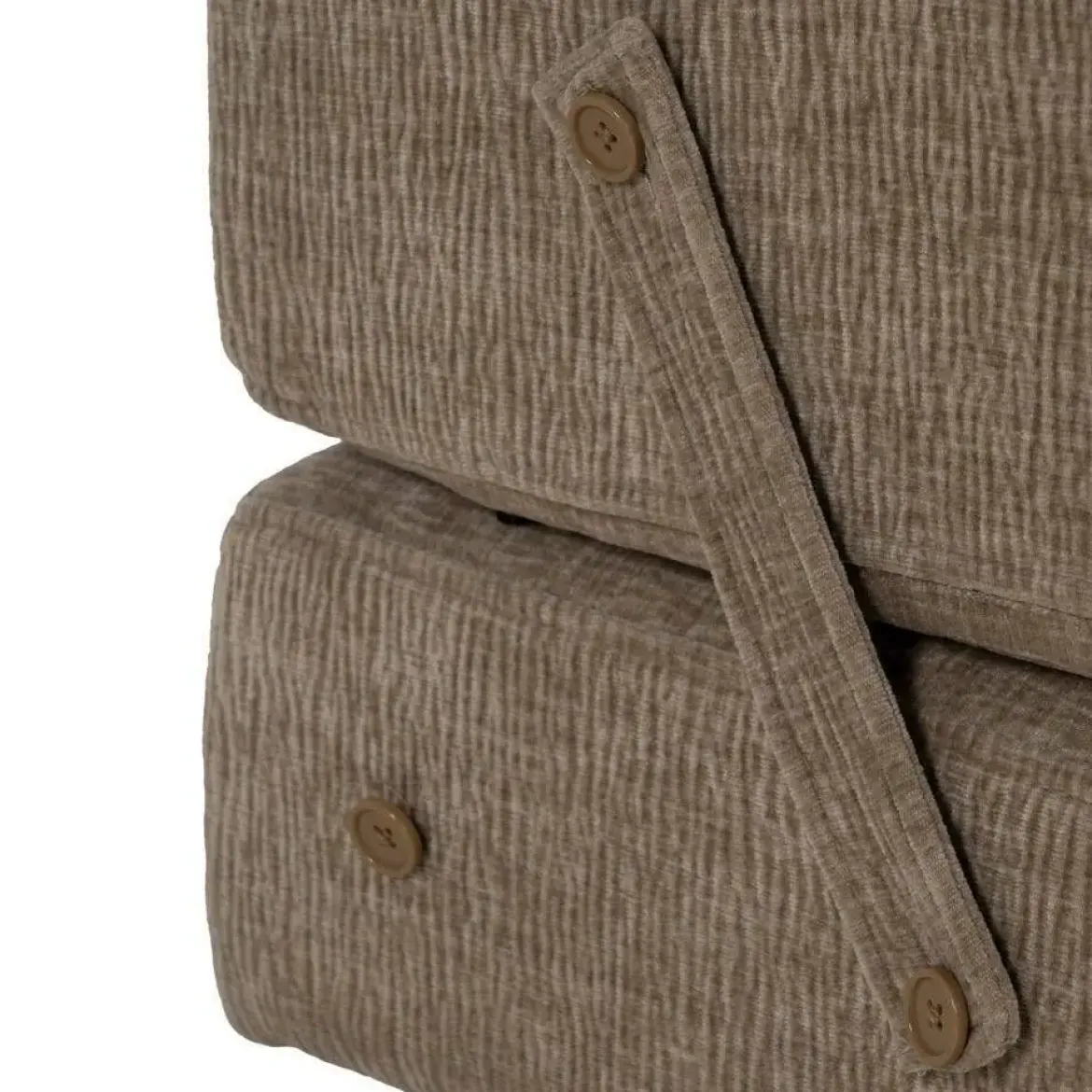 Sillón Cama Beige de Tejido Suave y Estructura de Madera 613617