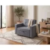 Sillón Cama Tapizado en Poliéster con Cama Extraíble IZAN