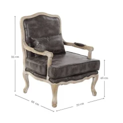 Sillón Clásico con Cojín de efecto Desgastado MB-162703
