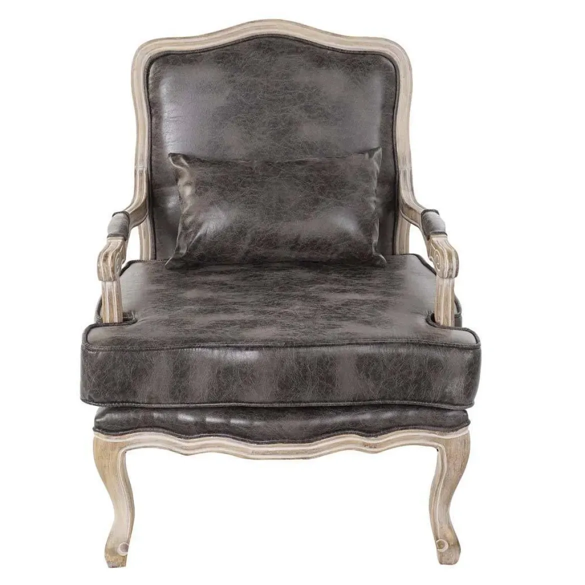 Sillón Clásico con Cojín de efecto Desgastado MB-162703