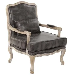 Sillón Clásico con Cojín de efecto Desgastado MB-162703