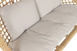 Sillón Colgante de Ratán Natural con Tapizado en Poliéster MB-221975