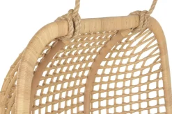 Sillón Colgante de Ratán Natural con Tapizado en Poliéster MB-221975