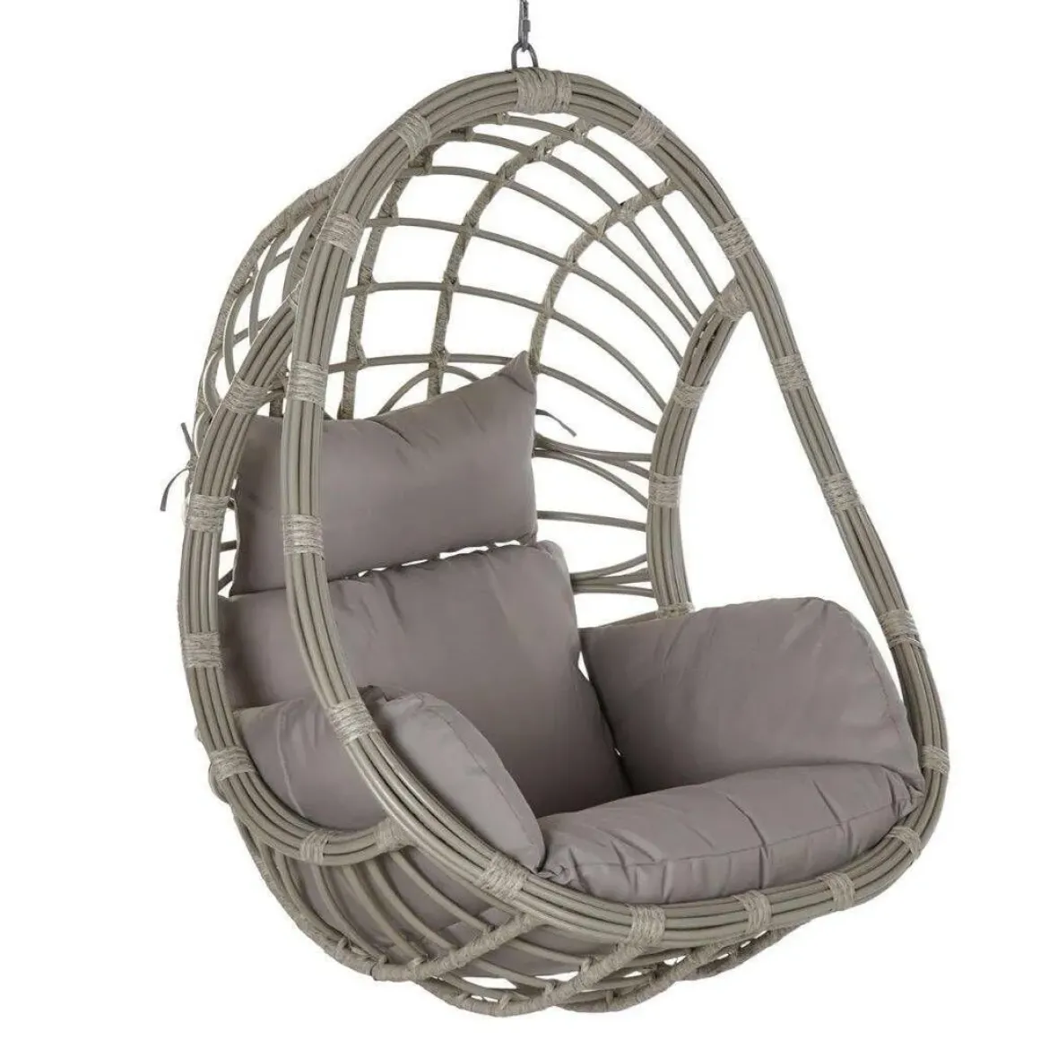 Sillón Colgante de Ratán Sintético con Cojines