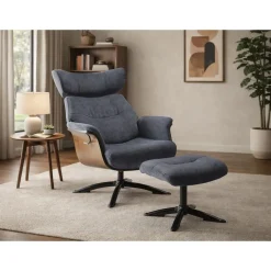 Sillón con Mecanismo Reclinable y Puff OSAKA