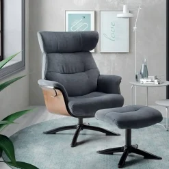 Sillón con Mecanismo Reclinable y Puff OSAKA