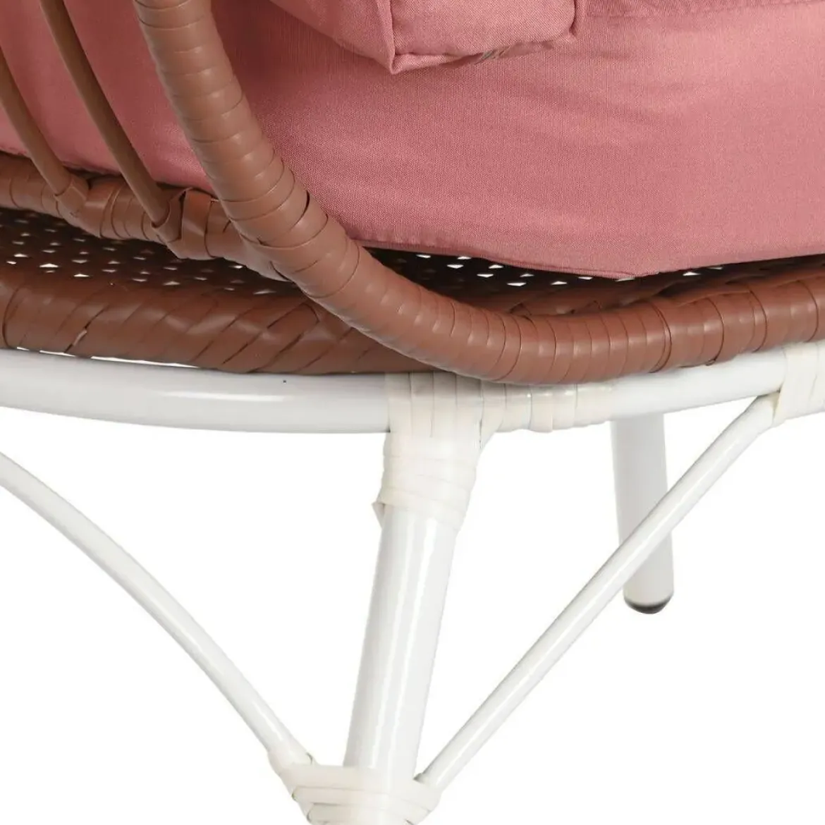 Sillón de Exterior Huevo de Ratán Sintético con Cojines