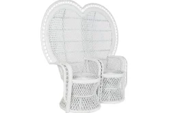 Sillón de Jardín de Ratán Blanco 2 Plazas MB-207721