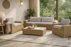 Sillón de Jardín Ratán Sintético con Cojines MB-218346