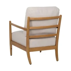 Sillón de Madera con Tapizado de Color Blanco 611280