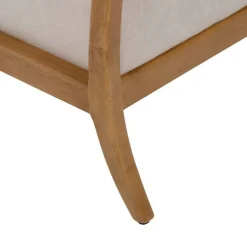 Sillón de Madera con Tapizado de Color Blanco 611280