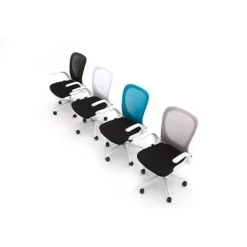 Sillón de Oficina con brazos Modelo OPEN Tapizado en tejido Mesh
