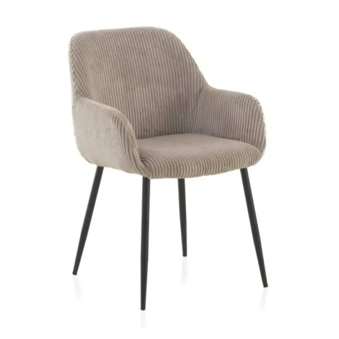 Sillón de pana lavanda con patas de metal negras GABAR 11060/1