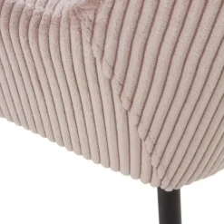 Sillón de pana lavanda con patas de metal negras GABAR 11060/1