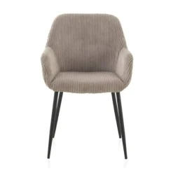 Sillón de pana lavanda con patas de metal negras GABAR 11060/1