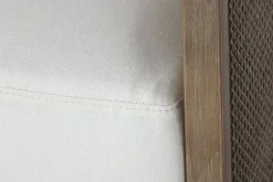 Sillón de Ratán Marrón con Asiento Tapizado en Poliéster MB-211720