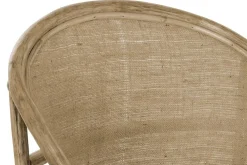 Sillón de Ratán Natural con Cojín de Algodón MB-207723