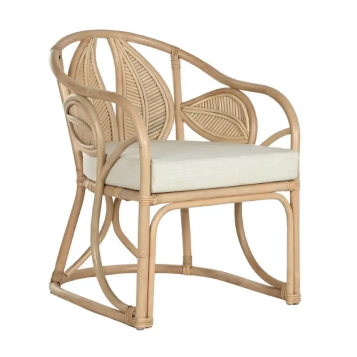Sillón de Ratán Natural Diseño de Hoja MB-215357