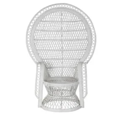 Sillón de ratán natural EMMANUELE color blanco MB 170988