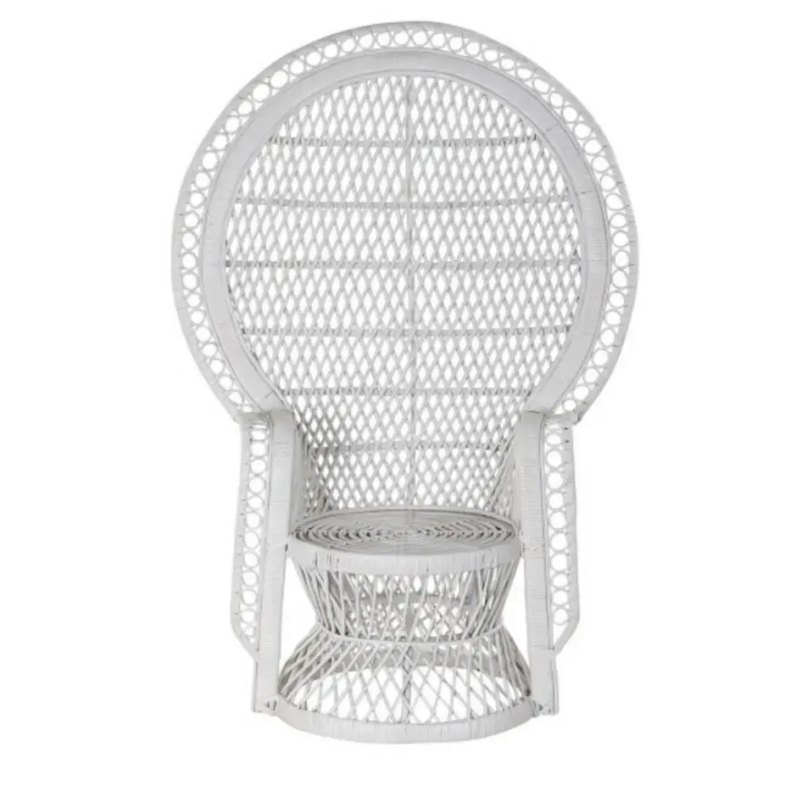 Sillón de ratán natural EMMANUELE color blanco MB 170988