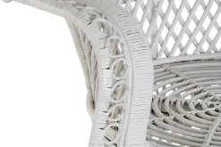 Sillón de ratán natural EMMANUELE color blanco MB 170988