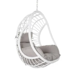 Sillón de Ratán Sintético Colgante sin Soporte color Blanco MB-190169