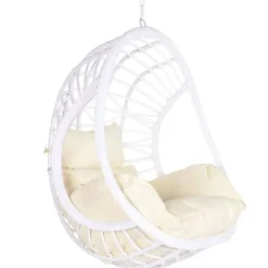 Sillón de Ratán Sintético Colgante Color Blanco MB-200842