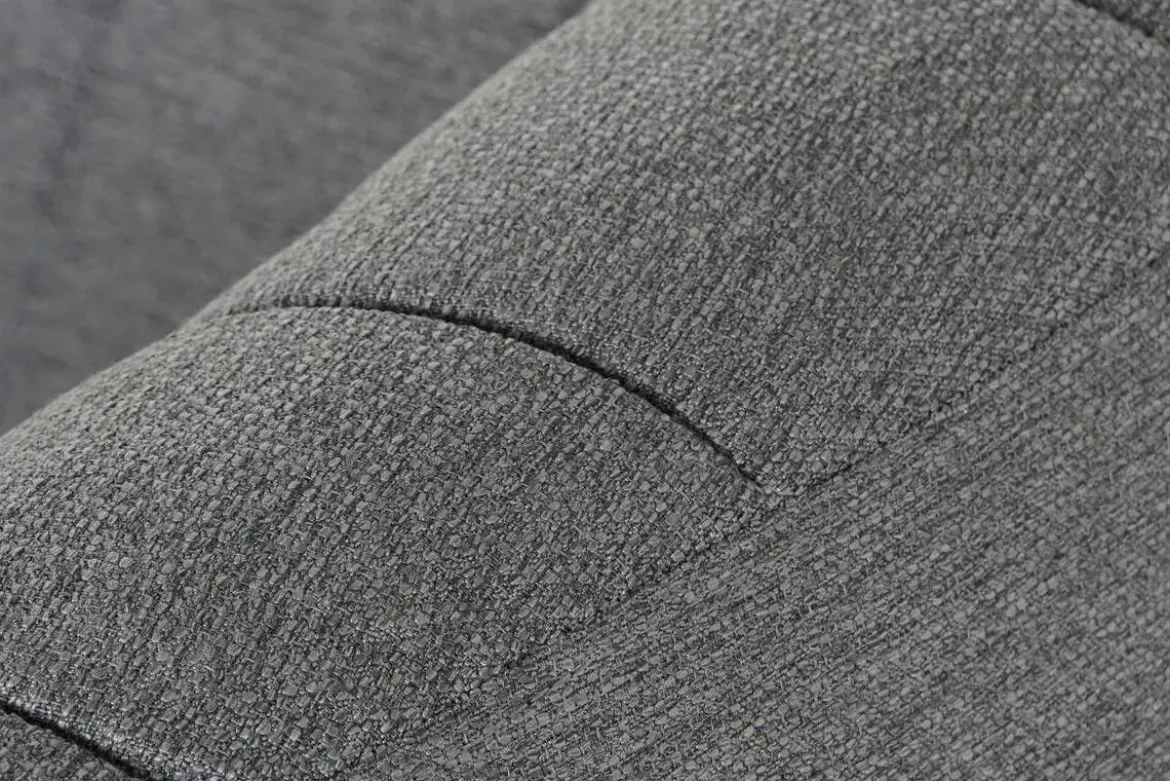 Sillón de Salón en Poliéster Gris con Patas Metálicas MB-207908