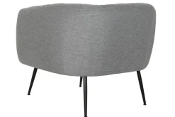 Sillón de Salón en Poliéster Gris con Patas Metálicas MB-207908