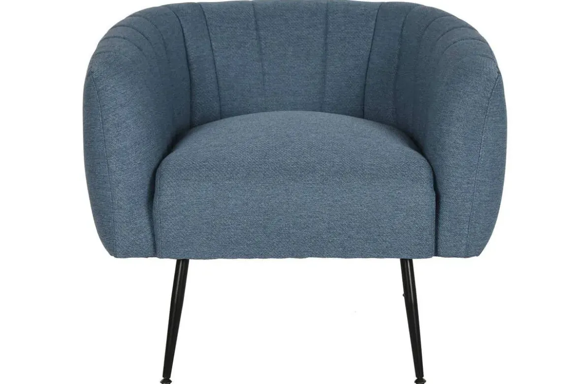Sillón de Salón Tapizado en Poliéster Azul MB-207906