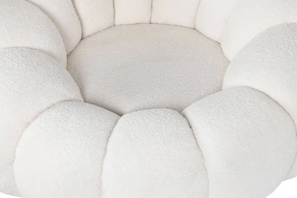 Sillón Giratorio Tapizado en Borreguito de Poliéster MB-205765