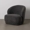 Sillón Jaspeado Tejido-Madera de Salón 78 cm Gris Oscuro 614784