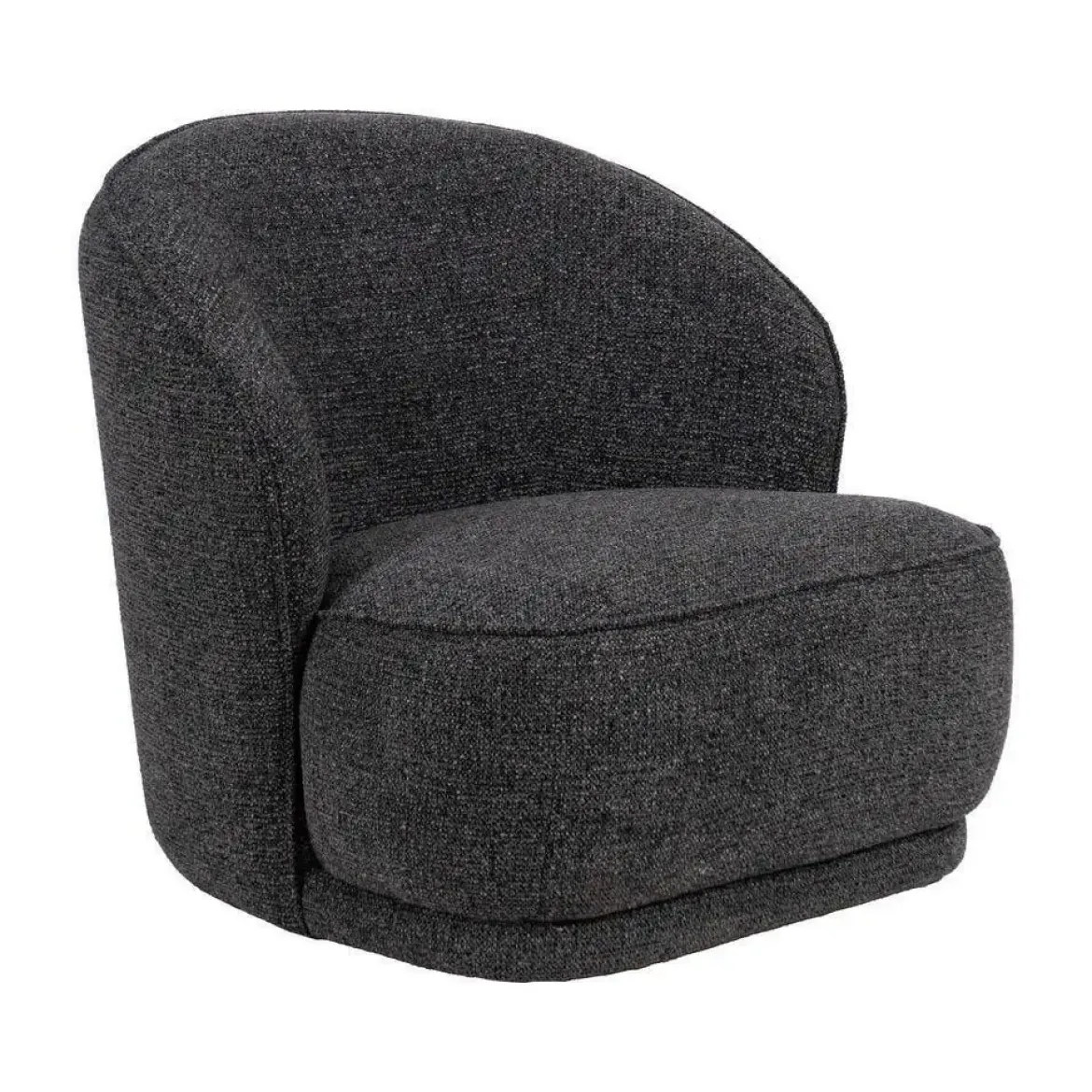 Sillón Jaspeado Tejido-Madera de Salón 78 cm Gris Oscuro 614784