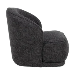 Sillón Jaspeado Tejido-Madera de Salón 78 cm Gris Oscuro 614784