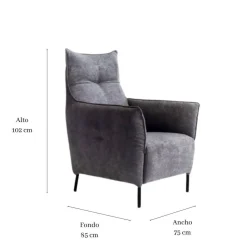 Sillón Modelo MAO con Patas Metálicas