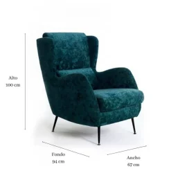 Sillón Modelo ROKO con Estructura de Madera de Pino