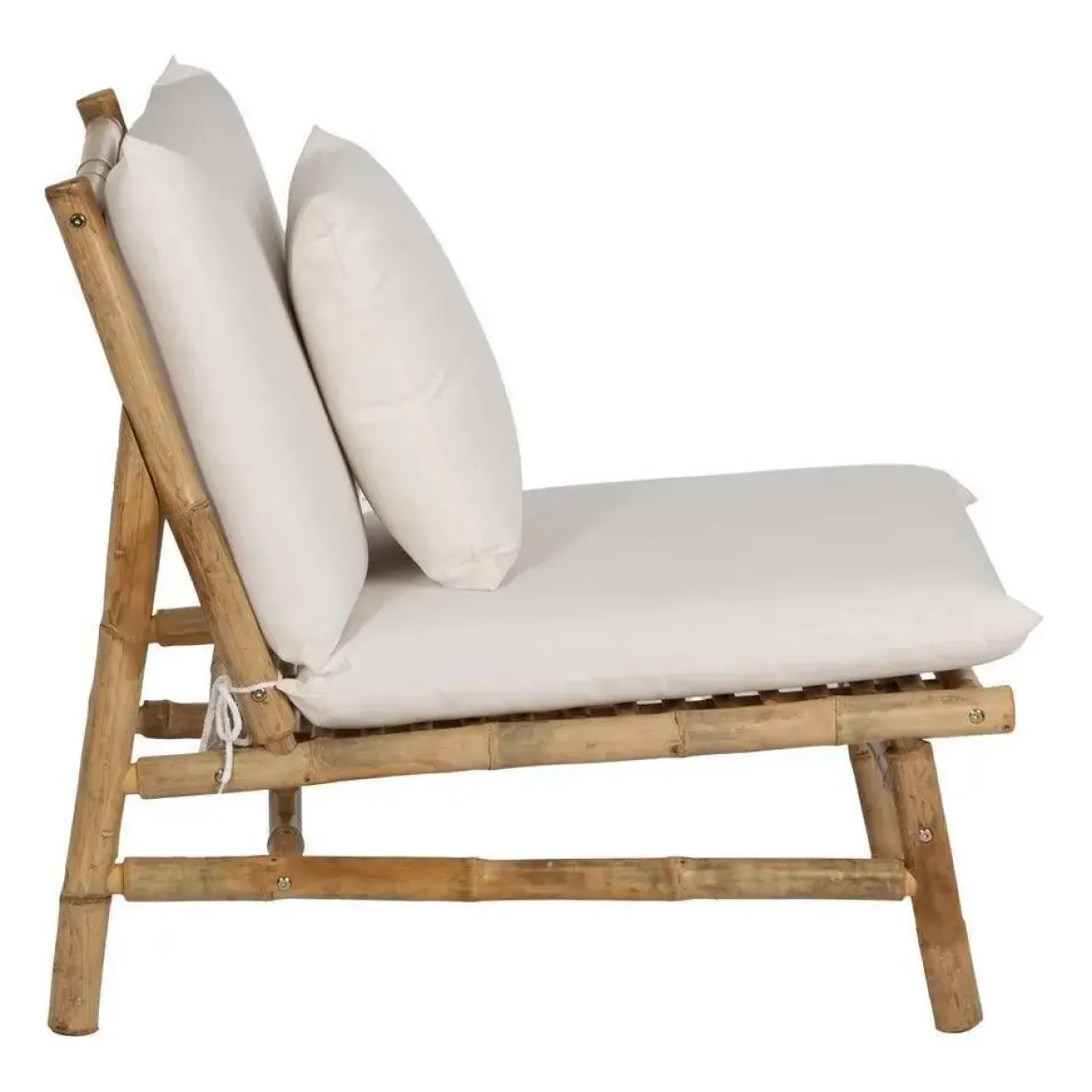 Sillón Natural en Bambú con Tapizado Desenfundable 613209