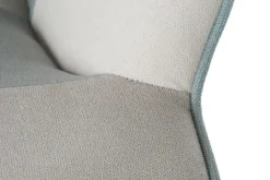 Sillón Orejero Tapizado Multicolor con Reposapiés Madera Hevea MB-207731