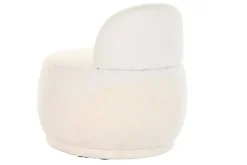 Sillón Puff Tapizado en Poliéster Borreguito Blanco MB-199964