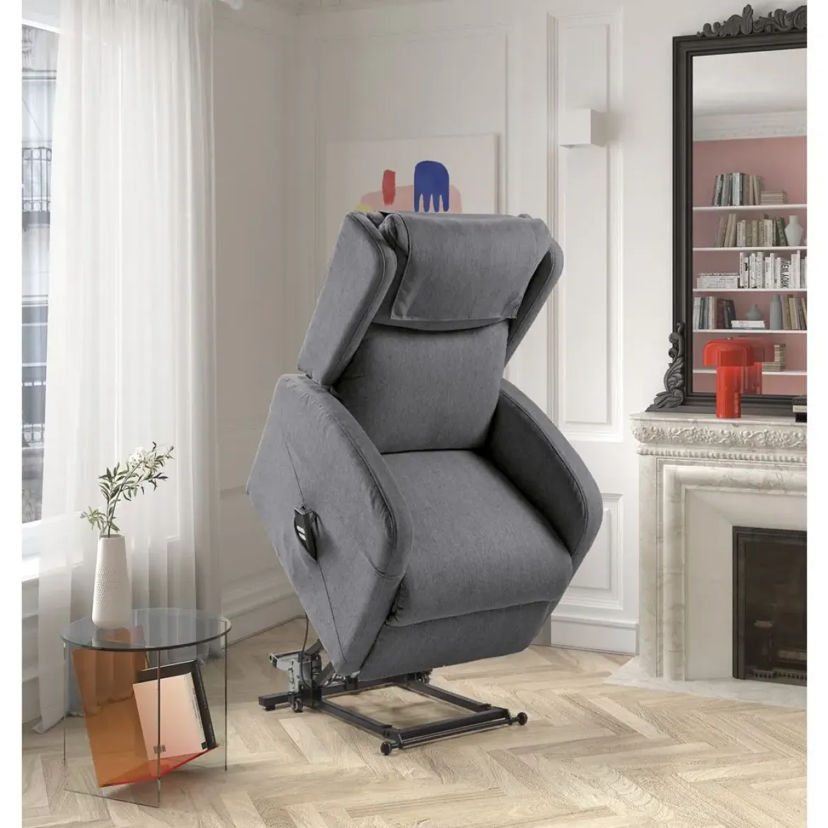 Sillón Relax con Levanta Personas Tapizado en Tela TREVISO