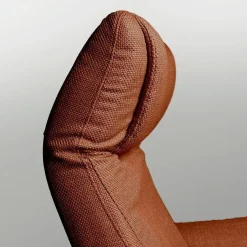 Sillón Relax Eléctrico Giratorio con USB Tapizado en Tela Terracota GALA