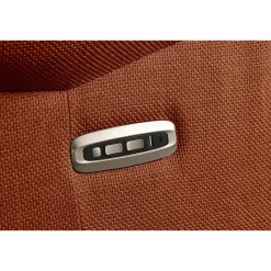 Sillón Relax Eléctrico Giratorio con USB Tapizado en Tela Terracota GALA