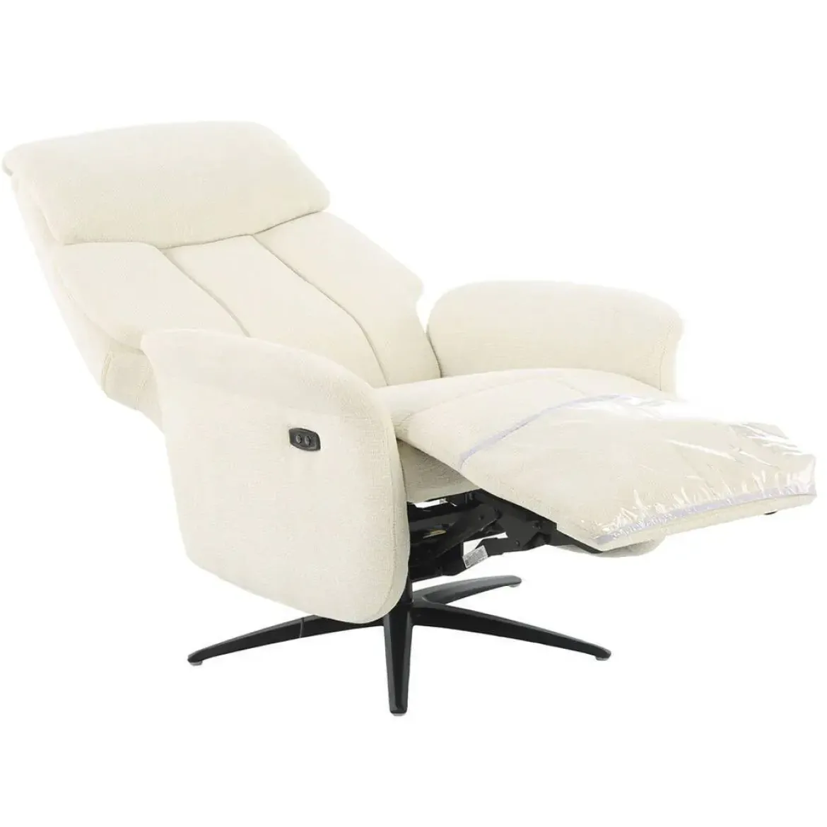 Sillón Relax Eléctrico Tapizado en Tela Beige ALBAYZIN
