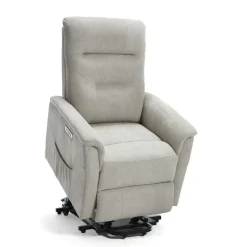 Sillón Relax Levantapersonas con 2 Motores Tapizado en Tela ARGOS