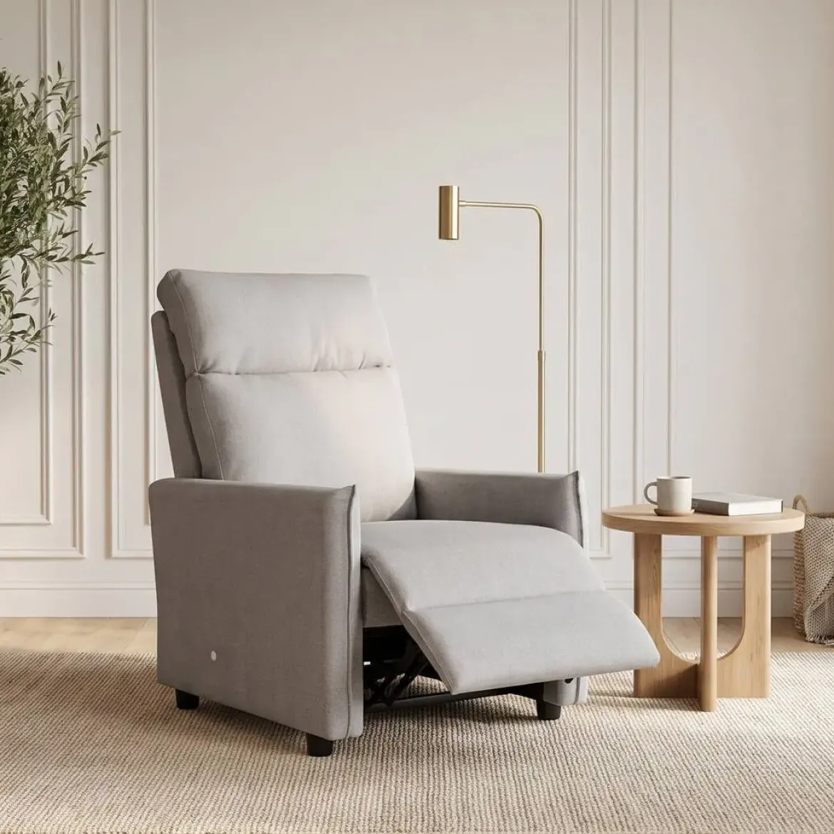 Sillón Relax Manual Push Back Tapizado en Tela ARLO