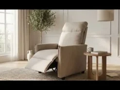 Sillón Relax Manual Push Back Tapizado en Tela ARLO