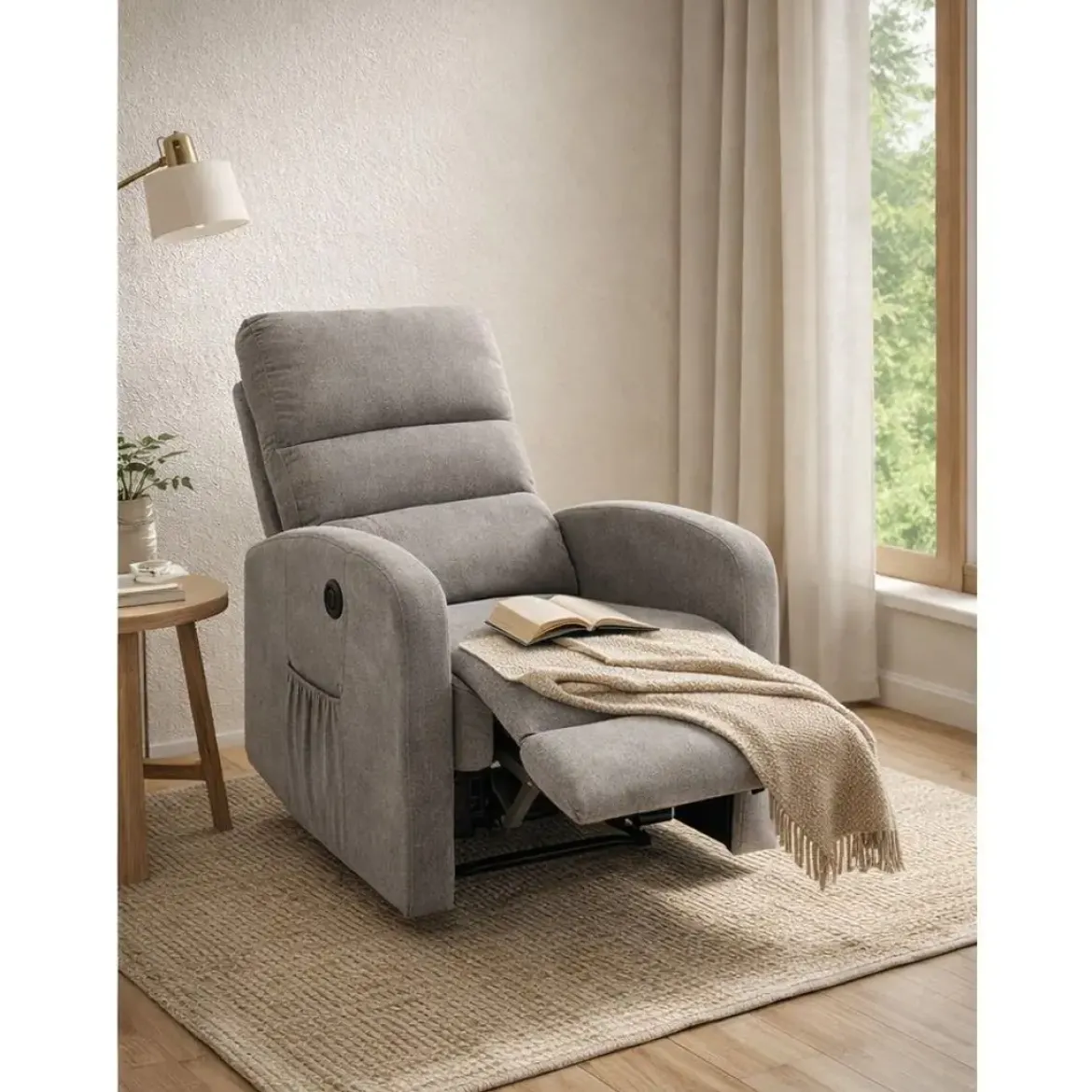 Sillón Relax Manual Tapizado en Tela LOTUS