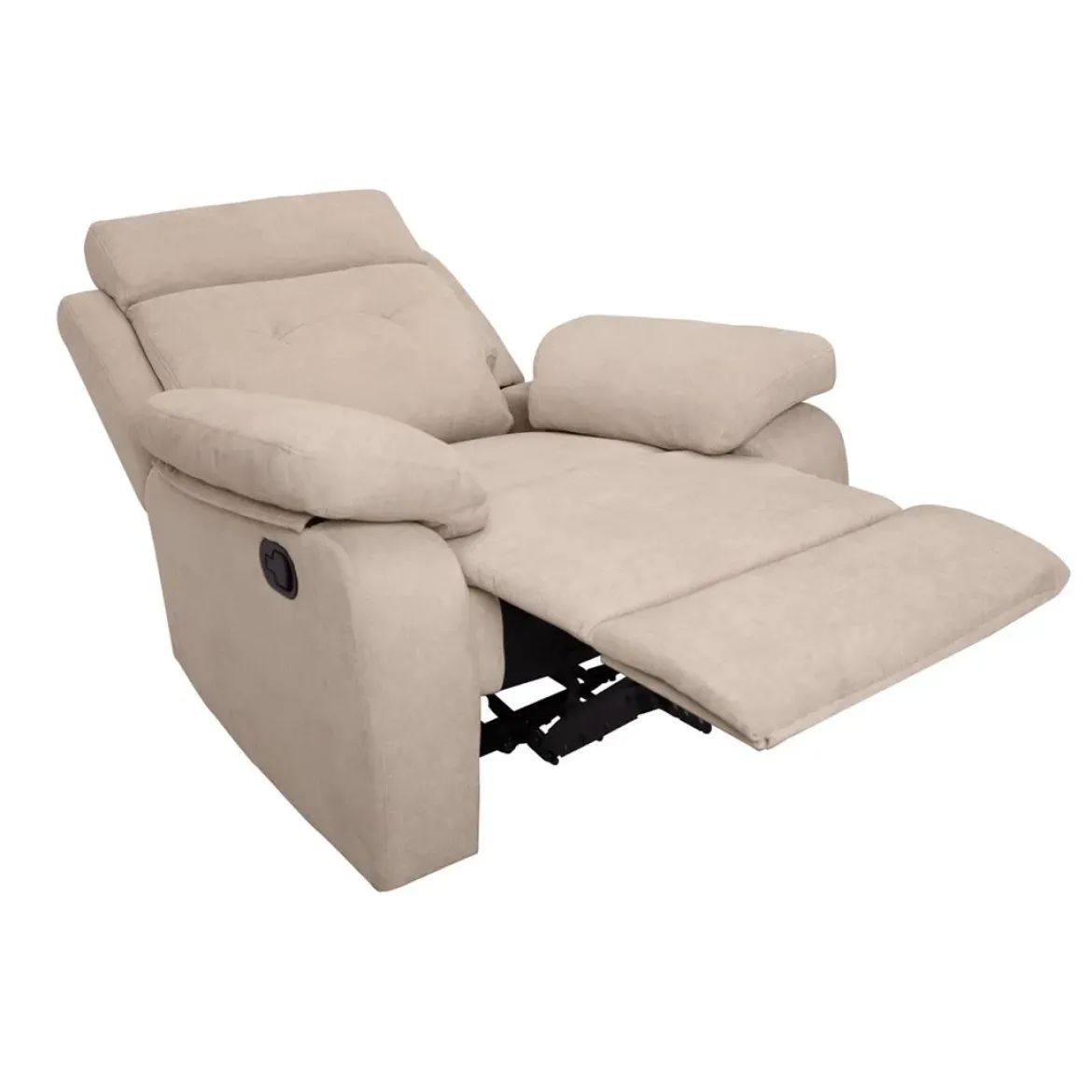 Sillón Relax Manual Tapizado en Tela CARIBE Beige