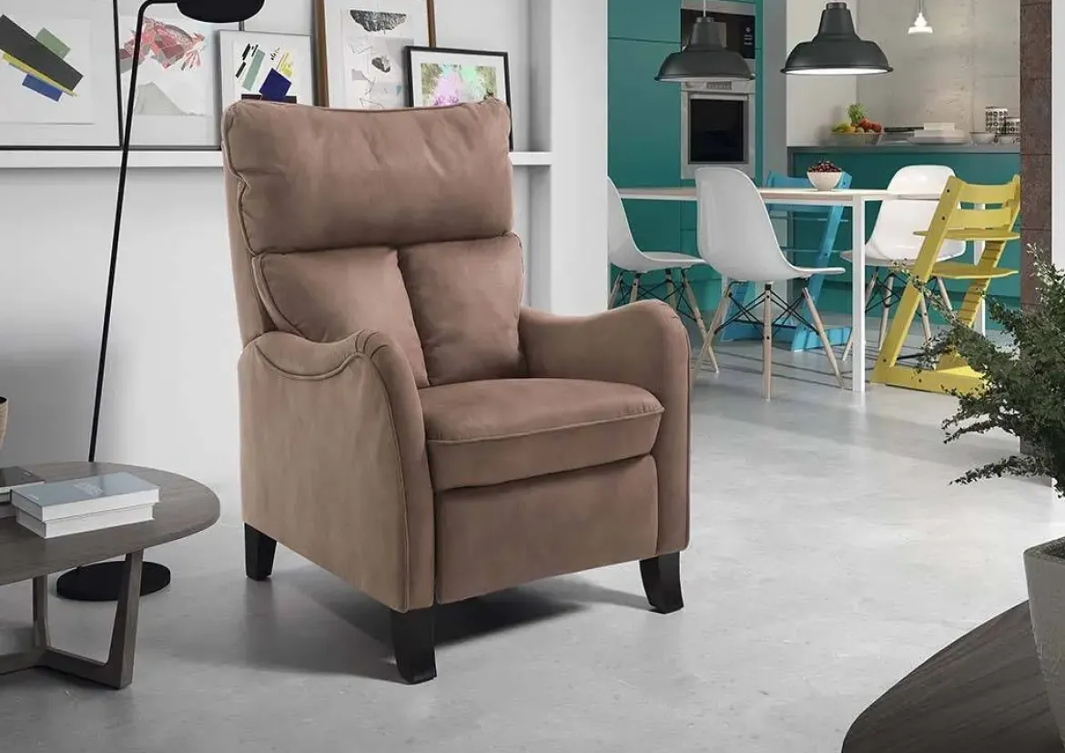 Sillón relax push back076microfibra CAMBOYA